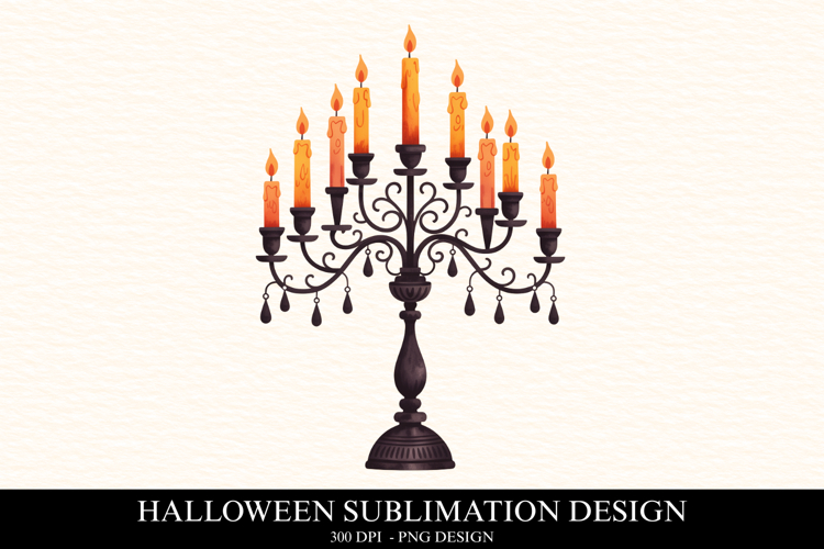 Halloween Candlestand Clipart PNG | Spooky Season Png