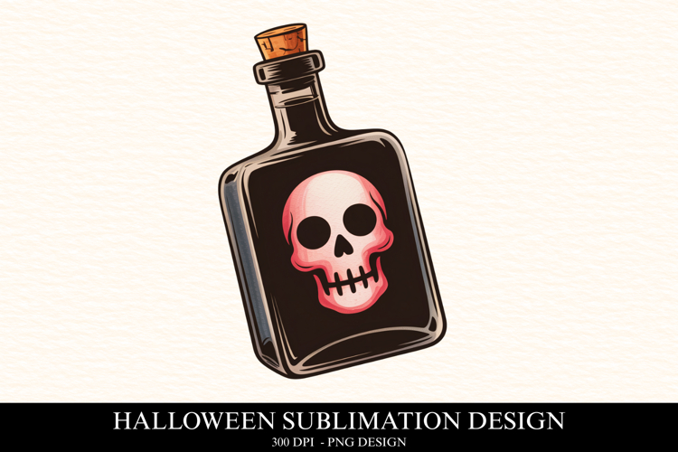 Halloween Poison Bottle Clipart PNG | Spooky Season Png