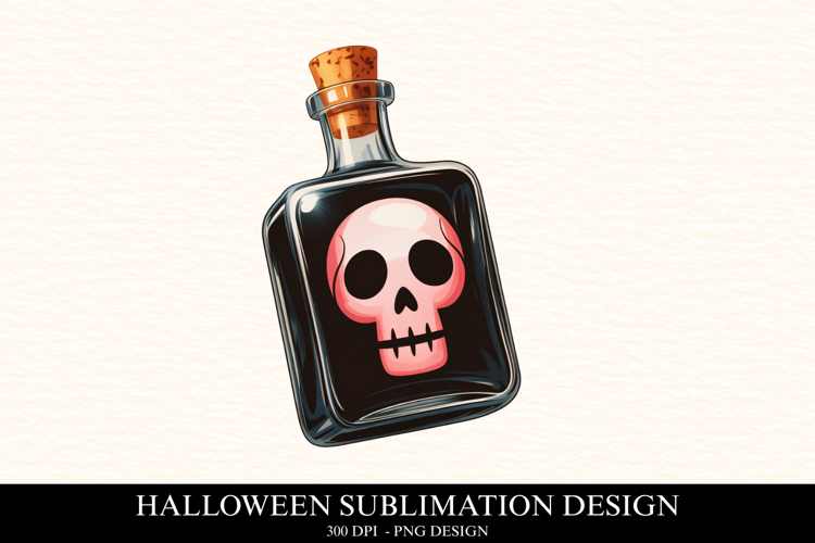 Halloween Poison Bottle Clipart PNG | Spooky Season Png