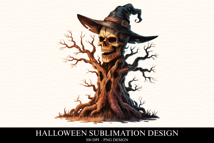 Halloween Skull Tree Clipart PNG | Spooky Season Png