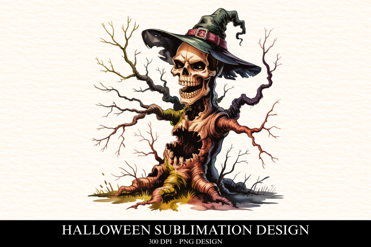 Halloween Skull Tree Clipart PNG | Spooky Season Png
