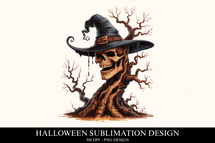 Halloween Skull Tree Clipart PNG | Spooky Season Png