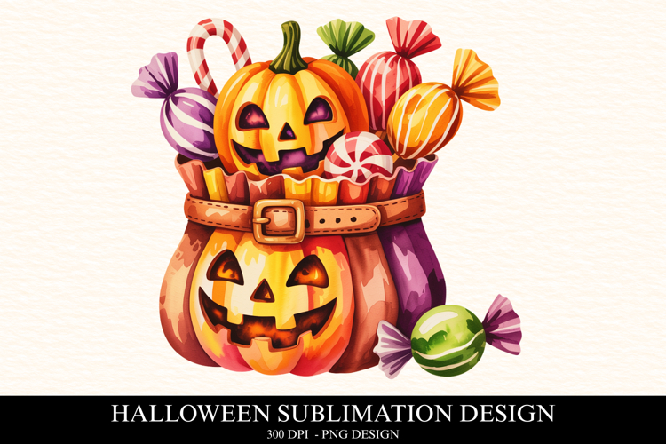 Halloween Pumpkin Candy Clipart PNG | Spooky Season Png