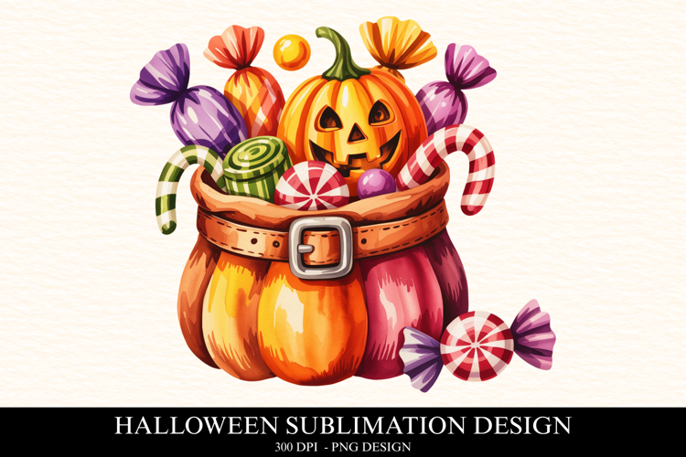 Halloween Pumpkin Candy Clipart PNG | Spooky Season Png
