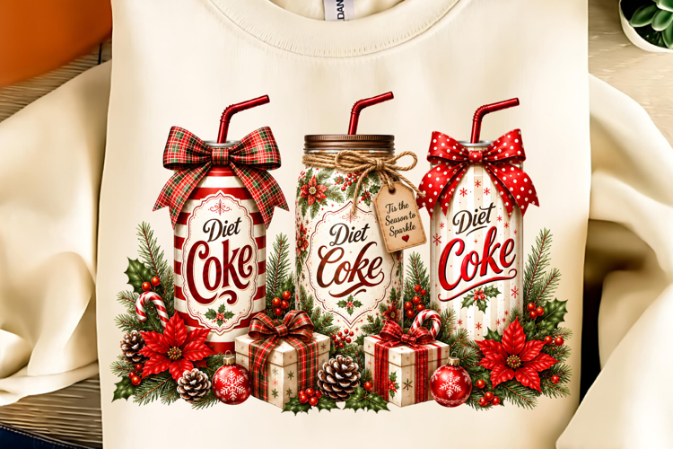Christmas Soda Can PNG, Funny Christmas PNG, Merry Christmas