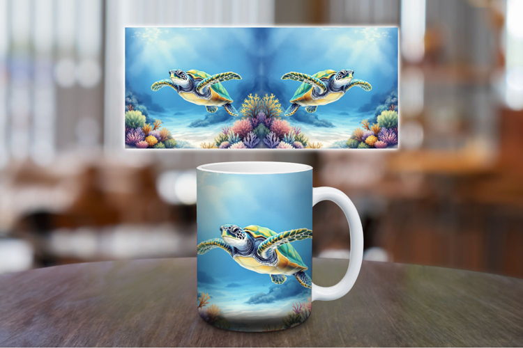 Mug Wrap Sublimation - sea turtle