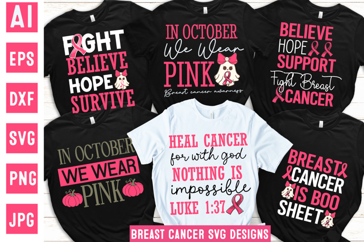 Breast Cancer SVG Design,In October we we Wear Pink 6 Design