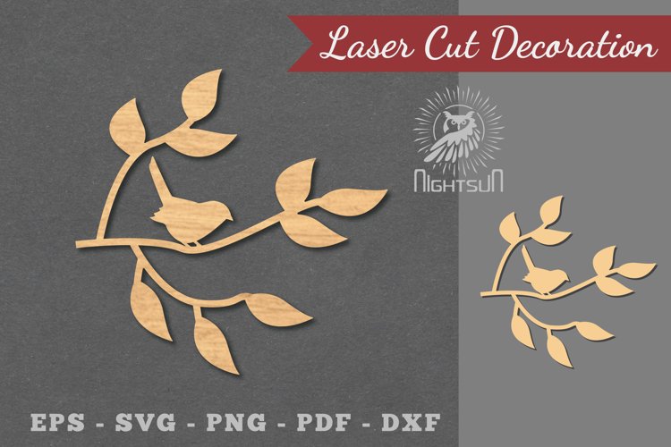 Single Bird Laser Cut Decoration