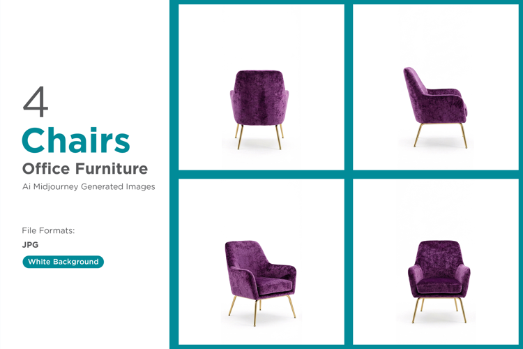 Stunning purple velvet accent chair on elegant gold legs, Se