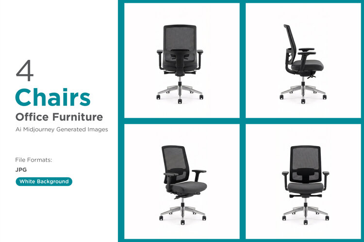 Office chairs set for a modern corporate work space and Home