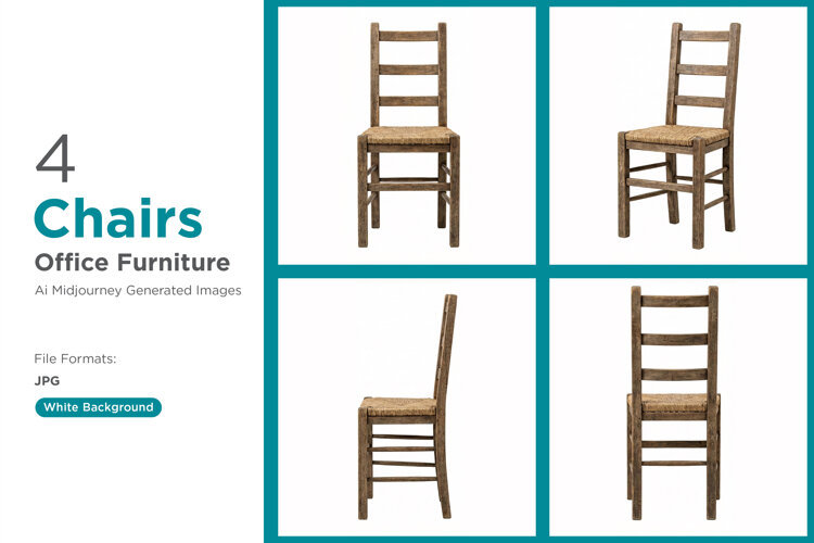 Rustic farmhouse dining chairs with woven seats add vintage example image 1