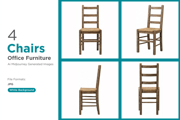 Rustic farmhouse dining chairs with woven seats add vintage
