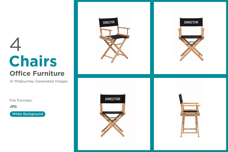 Classic director chair, perfect for film sets of 4