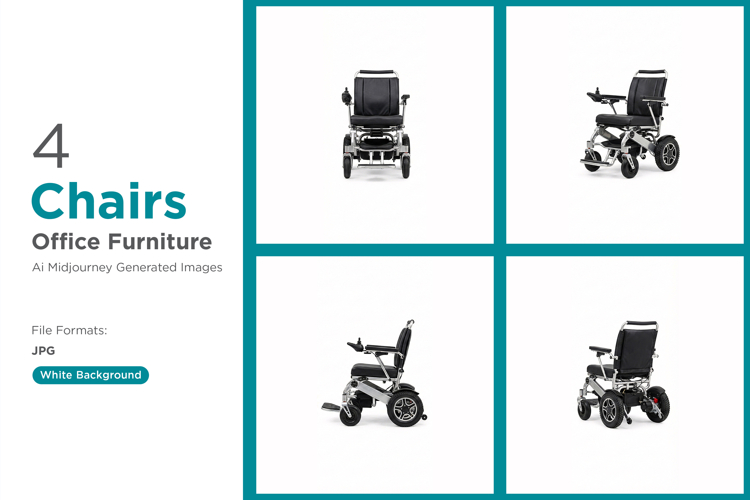 Modern electric wheelchair for enhanced mobility Set of 4