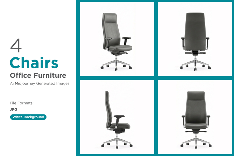 Executive office chairs offering adjustable comfort Set of 4