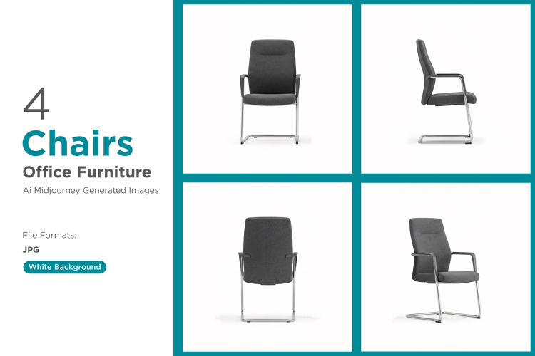 Stylish gray office chairs offer comfort modern design Set