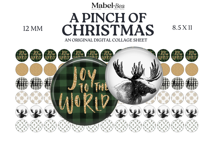 Pinch of Christmas 12mm Digital Collage Sheet