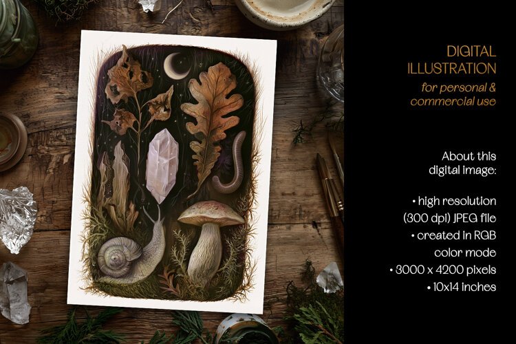 Forest Findings Snail Illustration example image 1
