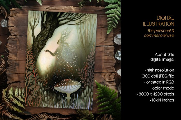 Forest Spirit Sprinkling Fairy Dust Illustration example image 1