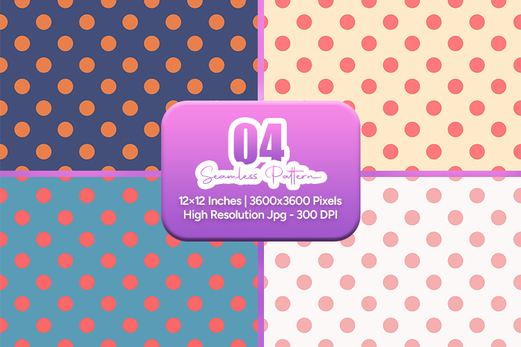 Colorful Retro Polka Dot Pattern