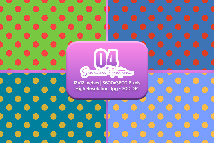 Colorful Polka Dot Seamless Pattern