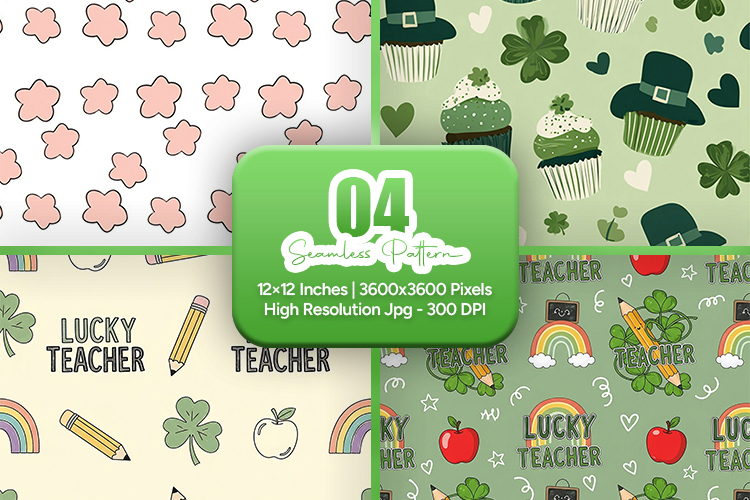 Lucky Teacher St Patrick Patterns Set