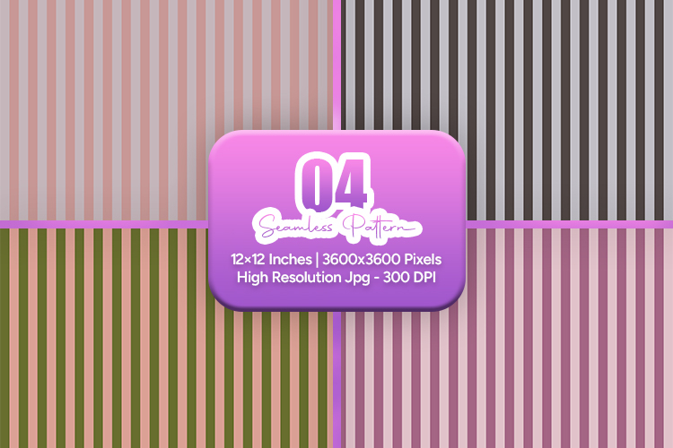 Rich Tone Striped Seamless Pattern Set