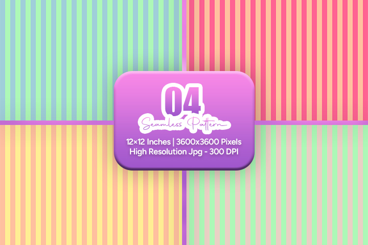 Fresh Pastel Stripe Seamless Pattern