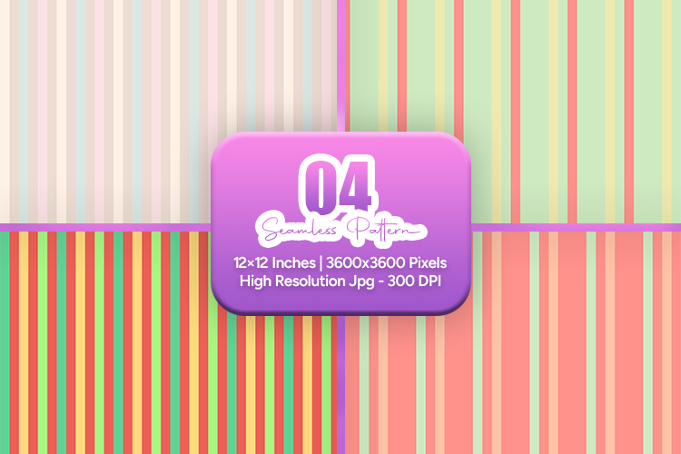 Fresh Spring Stripe Seamless Digital Paper Bundle