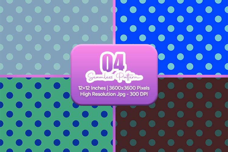 Blue Polka Dot Seamless Pattern