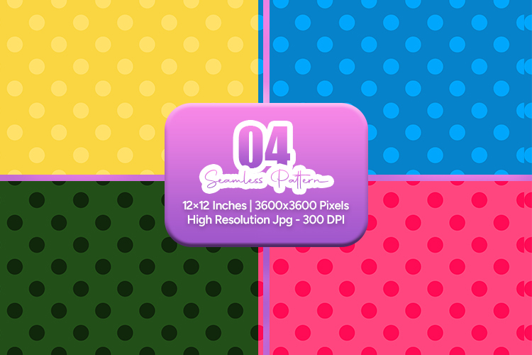 Colorful Polka Dot Seamless Pattern