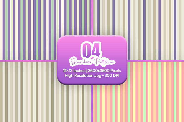 Vintage Pastel Stripe Seamless Digital Paper Pack