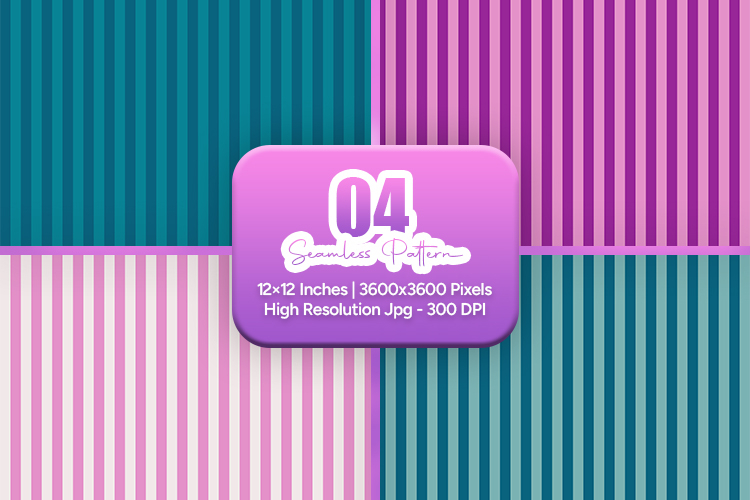 Teal Purple Stripe Seamless Pattern