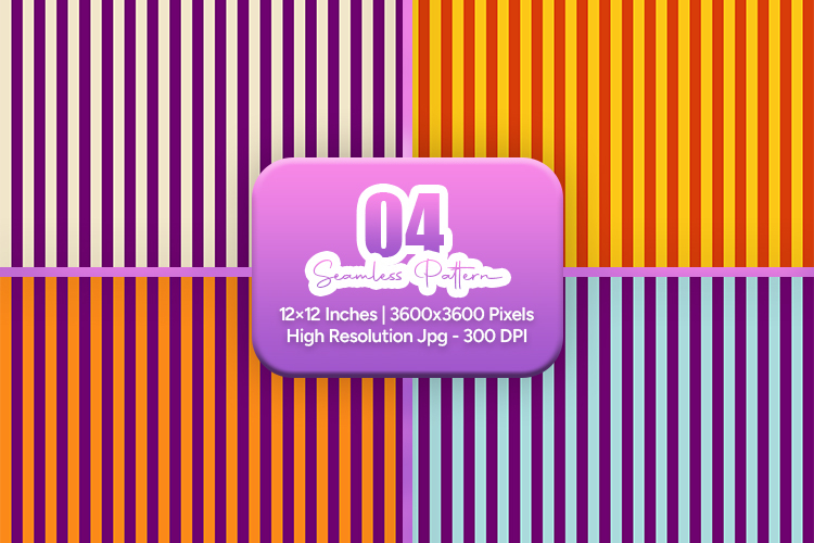 Color Pop Stripe Seamless Pattern Set