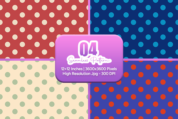 Colorful Polka Dot Seamless Pattern