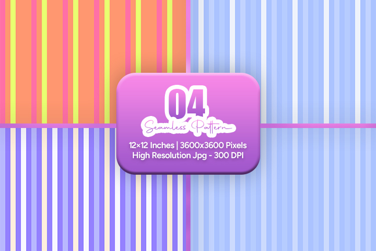 Bold Pastel Stripe Seamless Digital Paper Bundle