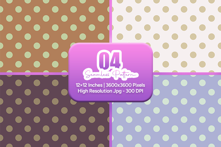 Earth Tone Polka Dot Seamless Pattern