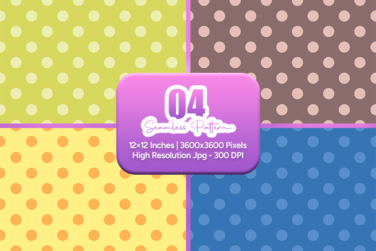 Colorful Polka Dot Seamless Pattern