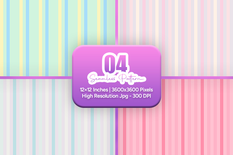 Soft Spring Pastel Stripe Seamless Digital Paper Pack