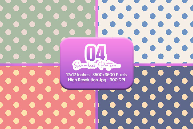 Pastel Polka Dot Seamless Pattern (6663555)