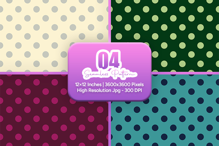 Retro Color Polka Dot Seamless Patterns
