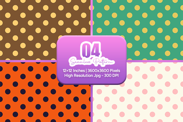 Vibrant Polka Dot Seamless Pattern