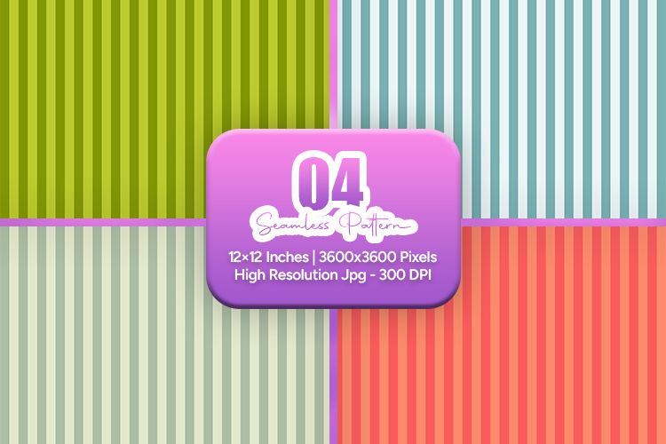 Lime Coral Stripe Seamless Pattern