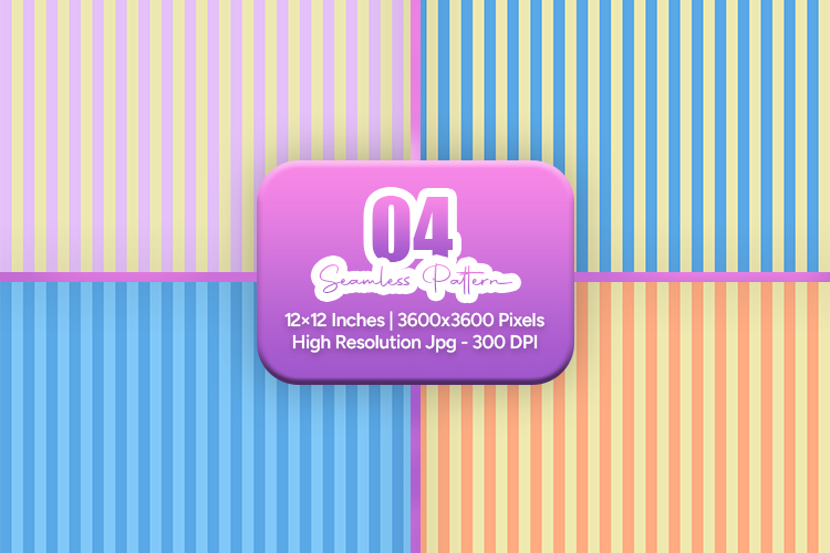 Blue Pastel Stripe Seamless Pattern