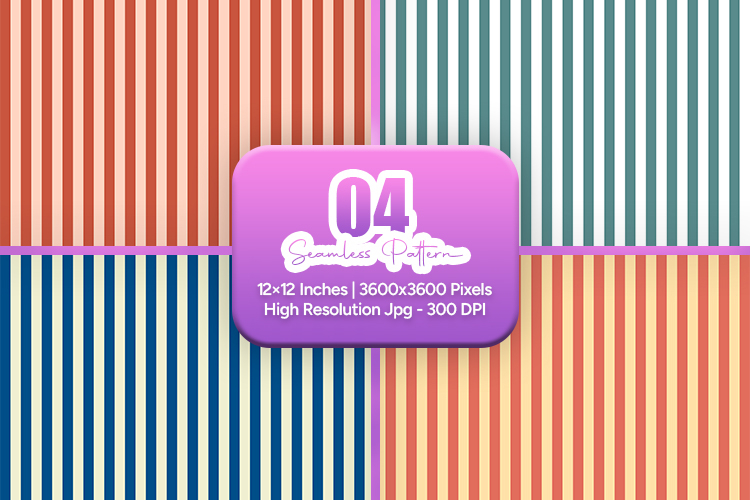 Vintage Color Stripe Seamless Pattern