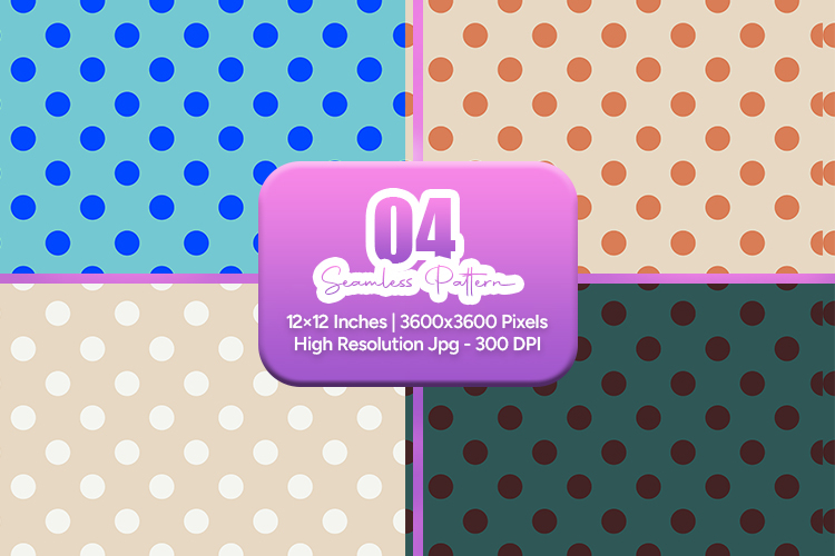 Colorful Polka Dot Seamless Pattern