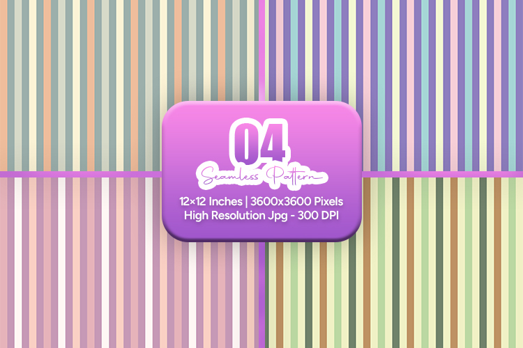 Pastel Mix Stripe Seamless Digital Paper Bundle