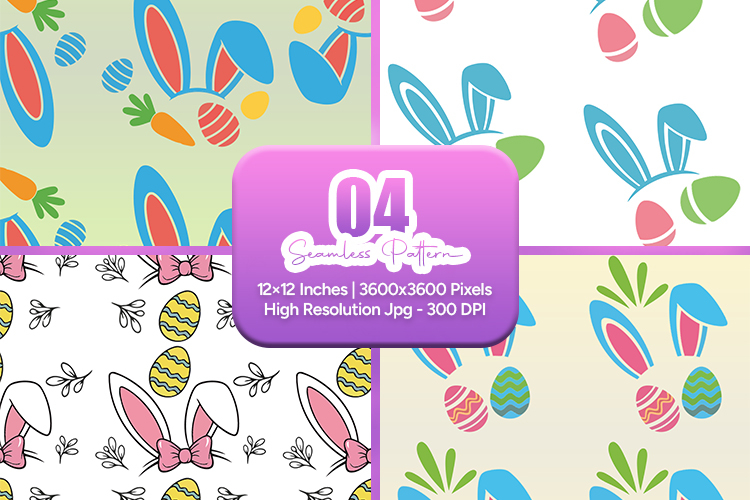 Easter Bunny Ears Seamless Pattern