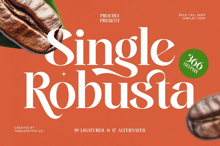 Single Robusta - Bold Tall Serif Dislay Font