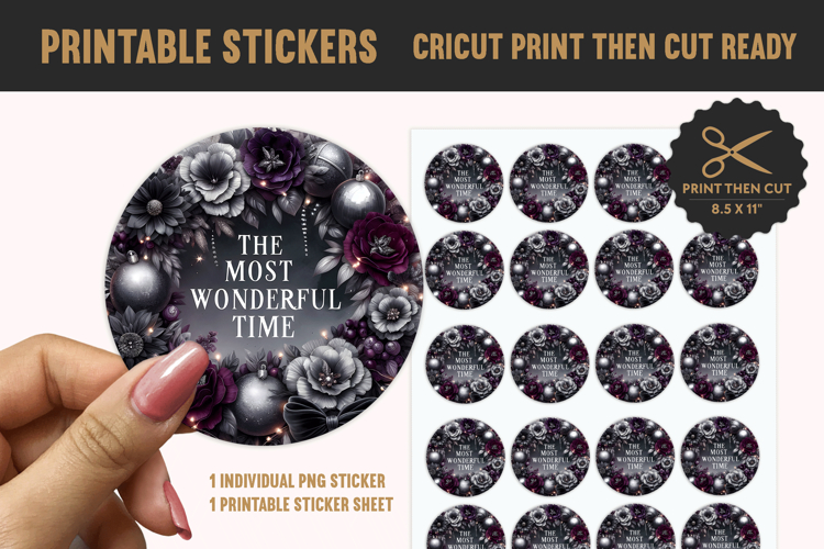 Floral Most Wonderful Time Printable Sticker PNG